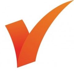 Rototuna High School orange checkmark logo on a white background.